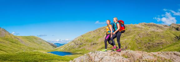 Women hiking