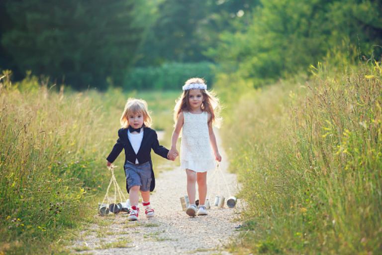 Children at wedding party