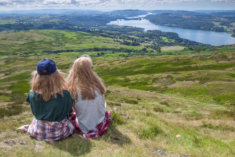 girls on hill